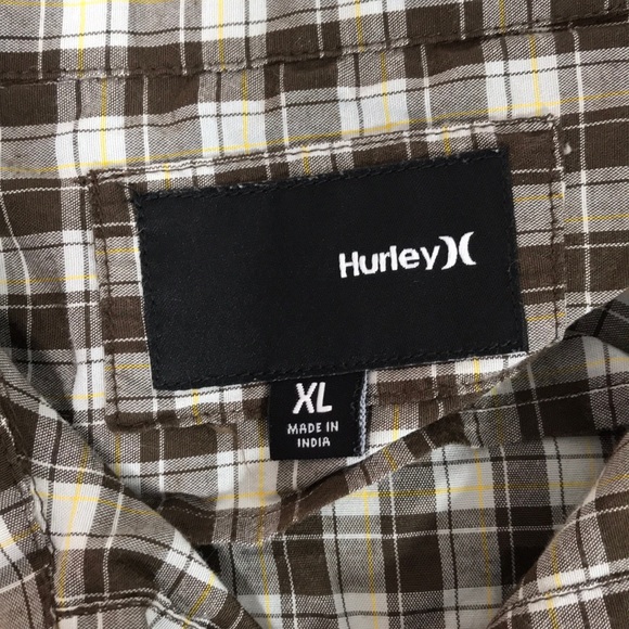 Hurley plaid short sleeve button down shirt - Picture 5 of 7